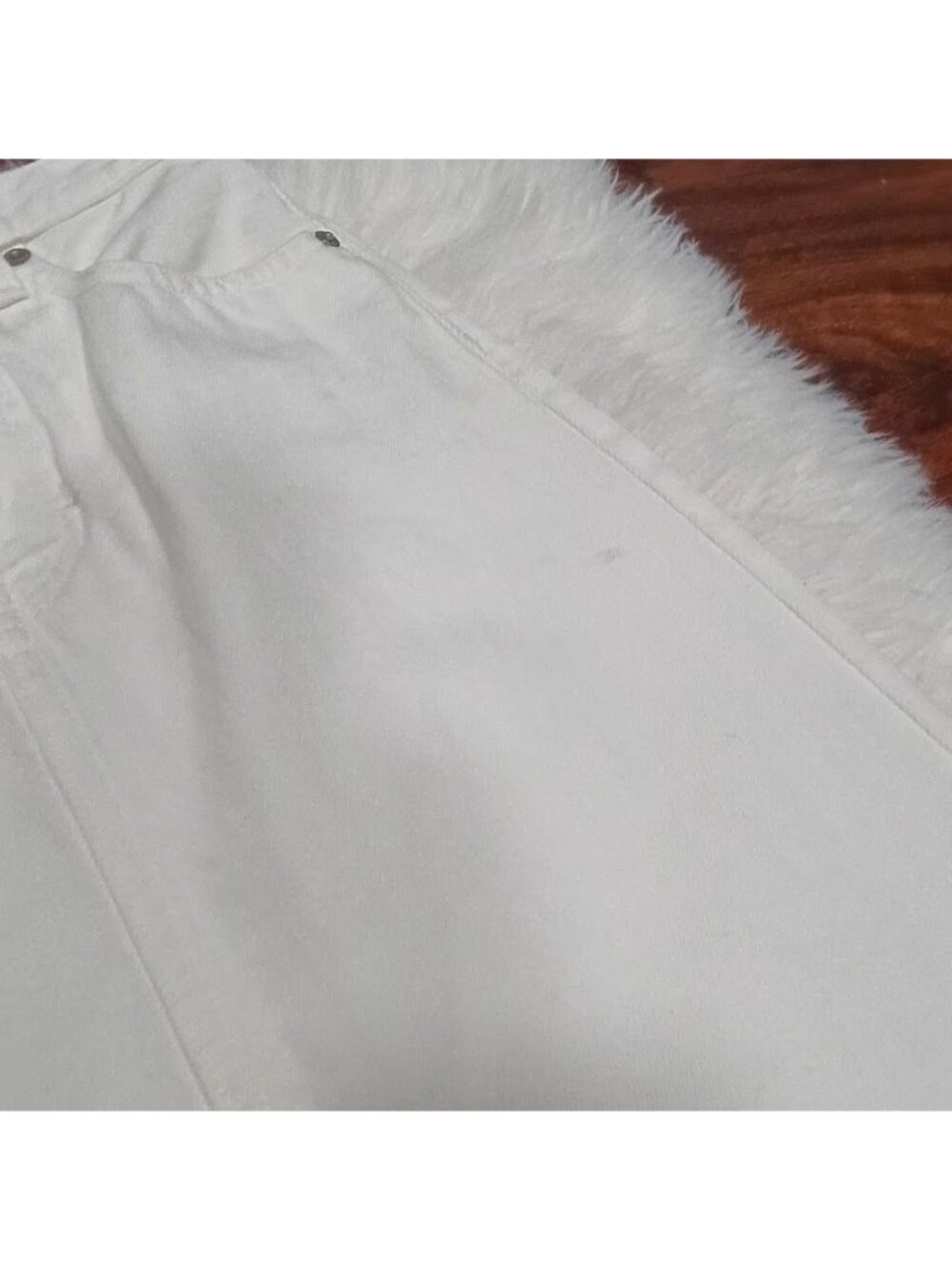 J.Crew White Denim Maxi Skirt 24 High Slit Modesty Frayed Hem Preppy Clean - Picture 11 of 14